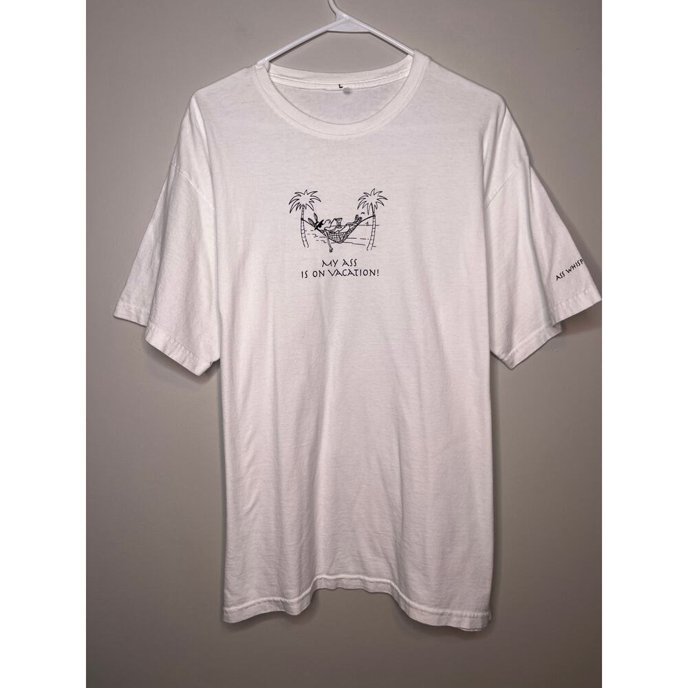 2000s Y2K Ass Whisperer Gear My Ass Is On Vacation Humor Comedy Tourist Shirt L